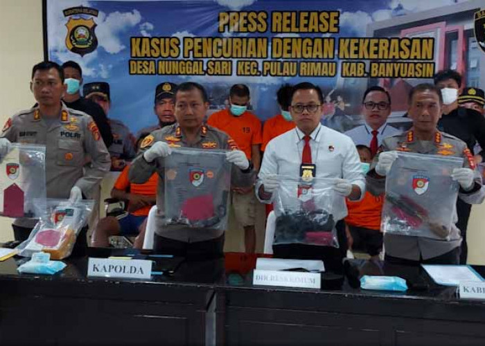 4 Pelaku Perampokan dan Pembunuhan Sadis di Pulau Rimau Banyuasin Dijerat Pasal Berlapis