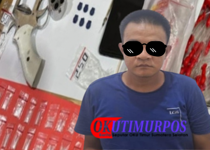 Gerebek Bandar Narkoba di Cempaka, Polisi Temukan Sabu dan Revolver Siap Tembak