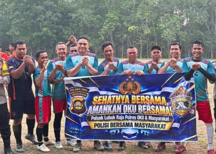 Kapolres OKU Turun Gunung di Turnamen Sepak Bola Harlah ke-20 Desa Batuwinangun