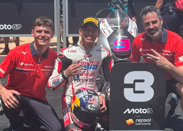 Veda Pratama Pembalap Indonesia Sukses Naik Podium Perdana di Moto3 Brazil