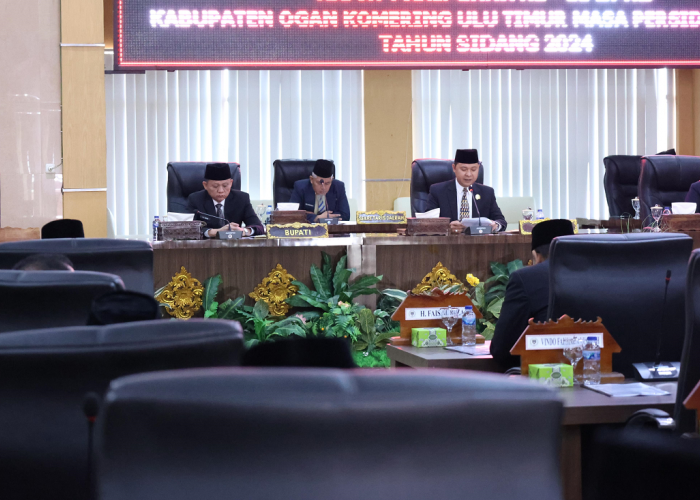 Bupati Lanosin Rapat Paripurna ke 50 DPRD Bahas Perubahan APBD OKU Timur TA 2024