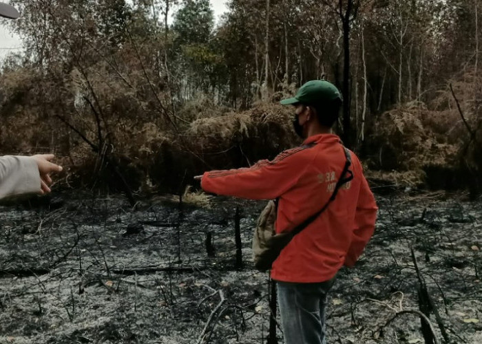 Polsek Cempaka Verifikasi Titik Hotspot di Lahan Gelam OKU Timur, Api Ditemukan Padam