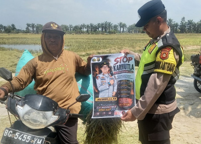 Polsek Buay Madang Timur Gelar 10 Aksi Mitigasi Karhutla di Sumber Asri dan Kumpul Rejo