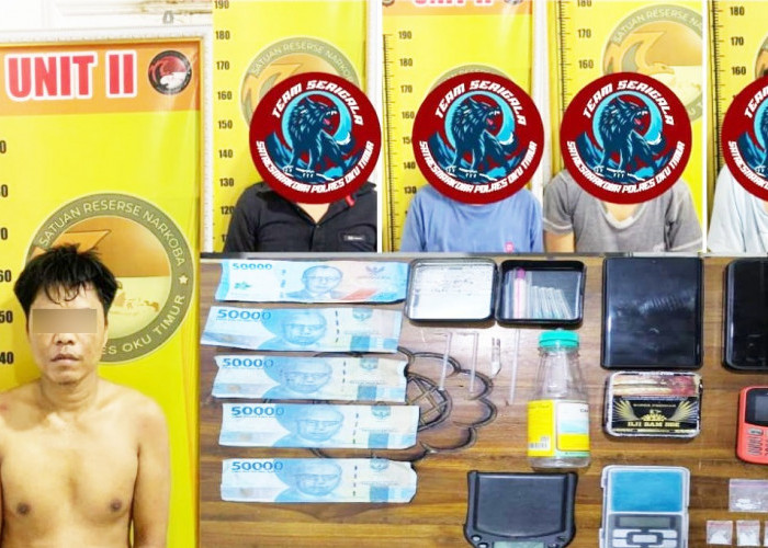 Polisi Gerebek Pesta Sabu di OKU Timur, Bandar dan 4 Pemakai Ditangkap