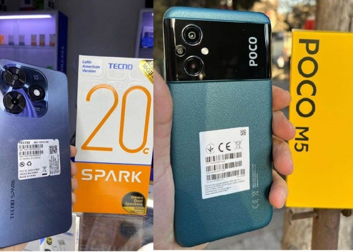 Bagusan Mana Tecno Spark 20C NFC atau POCO M5: Harga Selisih Rp 220 Ribu, Spesifikasi Unggul Mana?