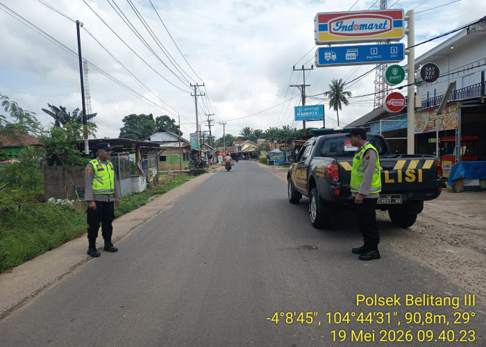 Polsek Belitang III Patroli Hunting Antisipasi Tindak Kejahatan
