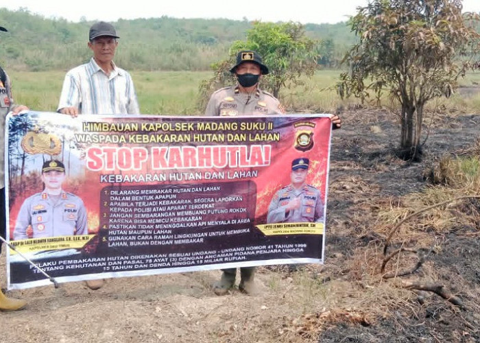 Polsek Madang Suku II Gelar Patroli Penanggulangan Karhutla di Banding Agung