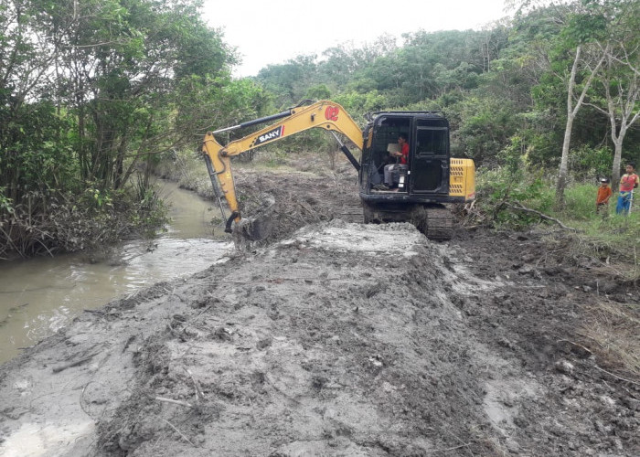 Cegah Banjir, Sejumlah Sungai di OKU Timur Lakukan Normalisasi 