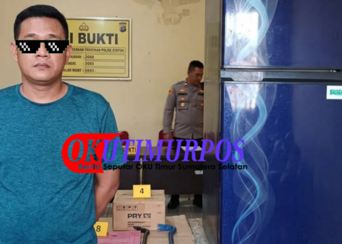 Bobol Rumah Pensiunan PNS dan Gasak Kulkas, Pria di Buay Madang OKU Timur Ditangkap Polisi