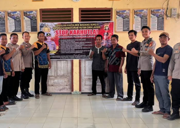 Cegah Karhutla di OKU Timur, Polsek Madang Suku II Ingatkan Warga Soal Sanksi Pidana