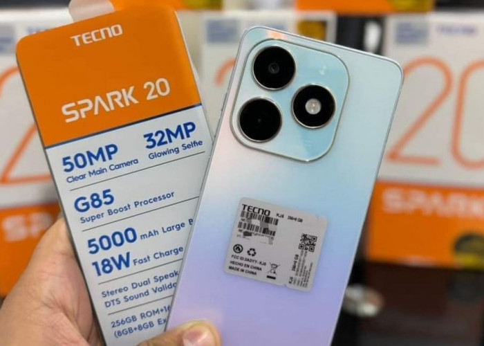 Tecno Spark 20: Kamera 50 MP Perekaman 2K, Chipset Gaming dengan RAM 8 GB, Baterai 5000 mAh Harga 1 Jutaan