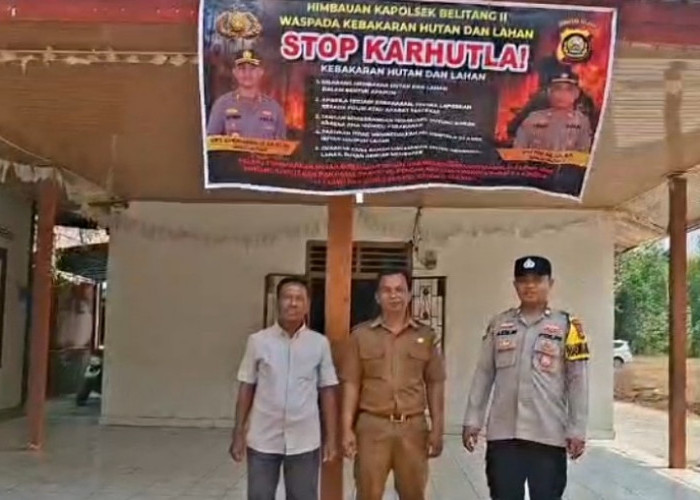 Tekan Polusi Udara, Polsek Belitang II Gencarkan Lima Agenda Mitigasi Karhutla di Dua Desa