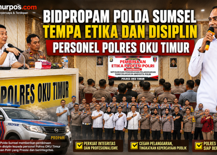 Bidpropam Polda Sumsel Tempa Etika dan Disiplin Personel Polres OKU Timur