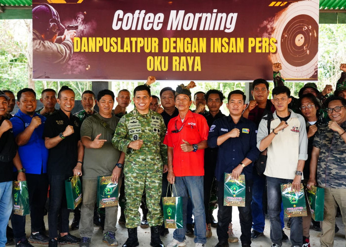 Puslatpur Martapura Gelar Koffe Morning Bersama Wartawan, ini kata Danpuslatpur Brigjen TNI Polsan Situmorang 