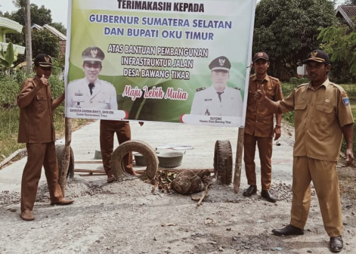 Desa Bawang Tikar Terima Bantuan Pembangunan dari Gubernur Sumsel 