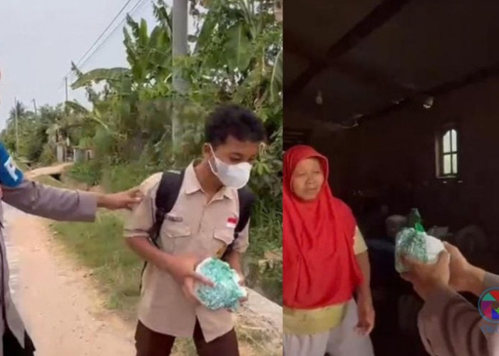 Peduli Sesama, Polsek Buay Madang Timur Bagikan Makanan untuk Warga Kedung Rejo