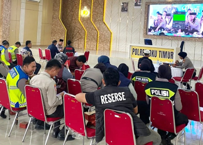 Hadirkan Gus Baha dan Kapolri, Polres OKU Timur Ikuti Ngaji Kebangsaan Virtual