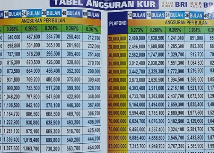 Tabel Angsuran KUR BRI 2023 Kapan Dibuka? Cek Jadwal Tanggal dan Cara Mendaftar lewat eform.bri.co.id