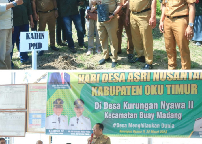 OKU Timur Peringati Hari Desa Asri Nusantara dengan Penanaman Pohon