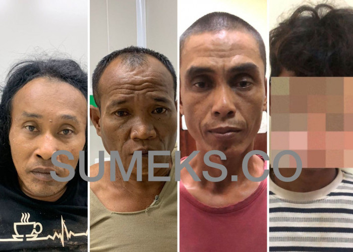 Polisi Bekuk 4 Perampokan yang Tewaskan Kadus dan Istri di Pulau Rimau Banyuasin