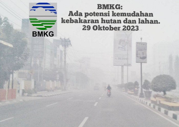 Peringatan Dini dari BMKG Minggu 29 Oktober 2023 Tentang Cuaca Sumatera Selatan, Ini Daerah Terimbas Asap
