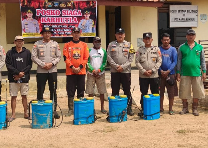 Polsek Belitang III Cek Kesiapan Posko Siaga Karhutla di Karya Makmur
