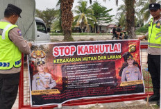 Polsek Belitang I OKU Timur Sosialisasi dan Sebar Spanduk Karhutla di Tiga Desa