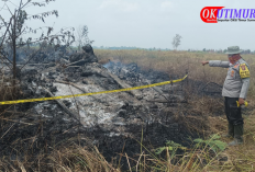Tim Polsek Madang Suku I Cek Titik Panas di Kartamulya OKU Timur, Pemadaman Terkendala Alat