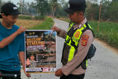 Gelar 10 Giat Mitigasi Karhutla, Polsek Buay Madang Timur OKU Timur Sebar Maklumat di Dua Desa