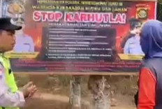 Sambangi Warga Desa Margodadi, Personel Polsek Semendawai Suku III Tegaskan Pelarangan Membakar Lahan