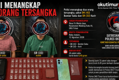 Polres OKU Timur Bekuk Bandar dan Kurir Sabu di Madang Suku III