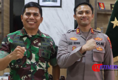 Sinergi TNI-Polri, Kapolres OKU Timur Temui Komandan Puslatpur Kodiklat TNI AD