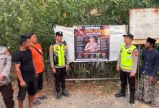 Cegah Kebakaran Lahan, Polsek Madang Suku II Sebar Maklumat Kapolda Sumsel dan Pasang Spanduk Imbauan