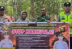 Ancaman Karhutla, Polsek Semendawai Suku III dan TNI Edukasi Warga Margodadi OKU Timur