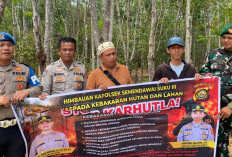 Cegah Karhutla, Polsek Semendawai Suku III dan TNI Gandeng Warga Margo Rejo Patroli Bersama