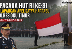 Peringati HUT RI Ke-81, Wakapolres OKU Timur Pimpin Upacara Bendera di Mapolres